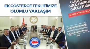 Ek Gösterge Teklifimize Olumlu Yaklaşım