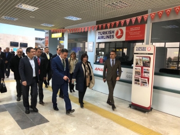 Genel Başkan Cankesen Tekirdağ Çorlu Havalimanında DHMİ Genel Müdürü Funda Ocak ile Görüştü
