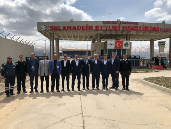 Cankesen Hakkari,Yüksekova Selahaddin Eyyübi Havalimanını Ziyaret Etti