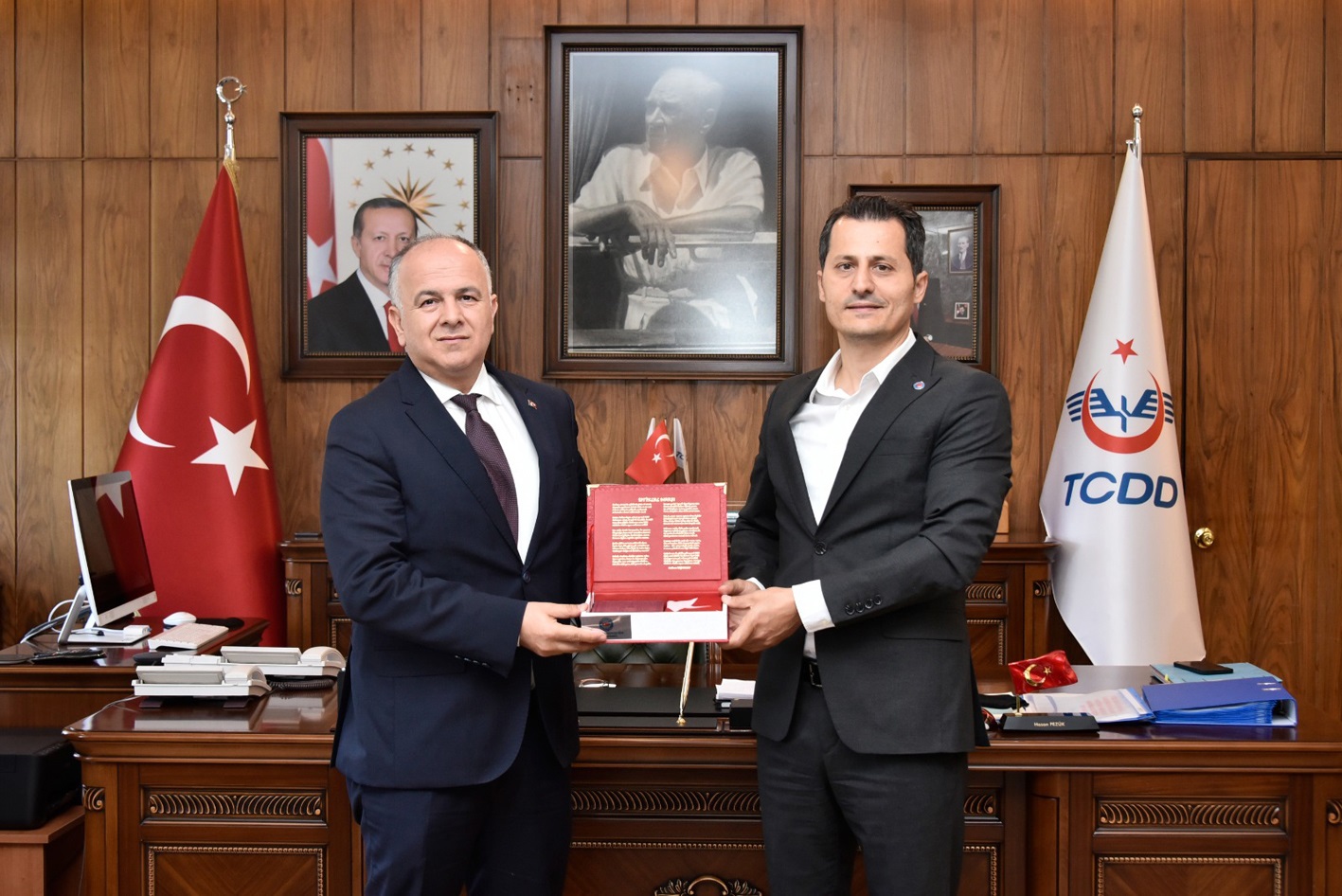 Genel Başkan Çalışkan’dan TCDD Genel Müdürü Hasan Pezük’e tebrik ziyareti