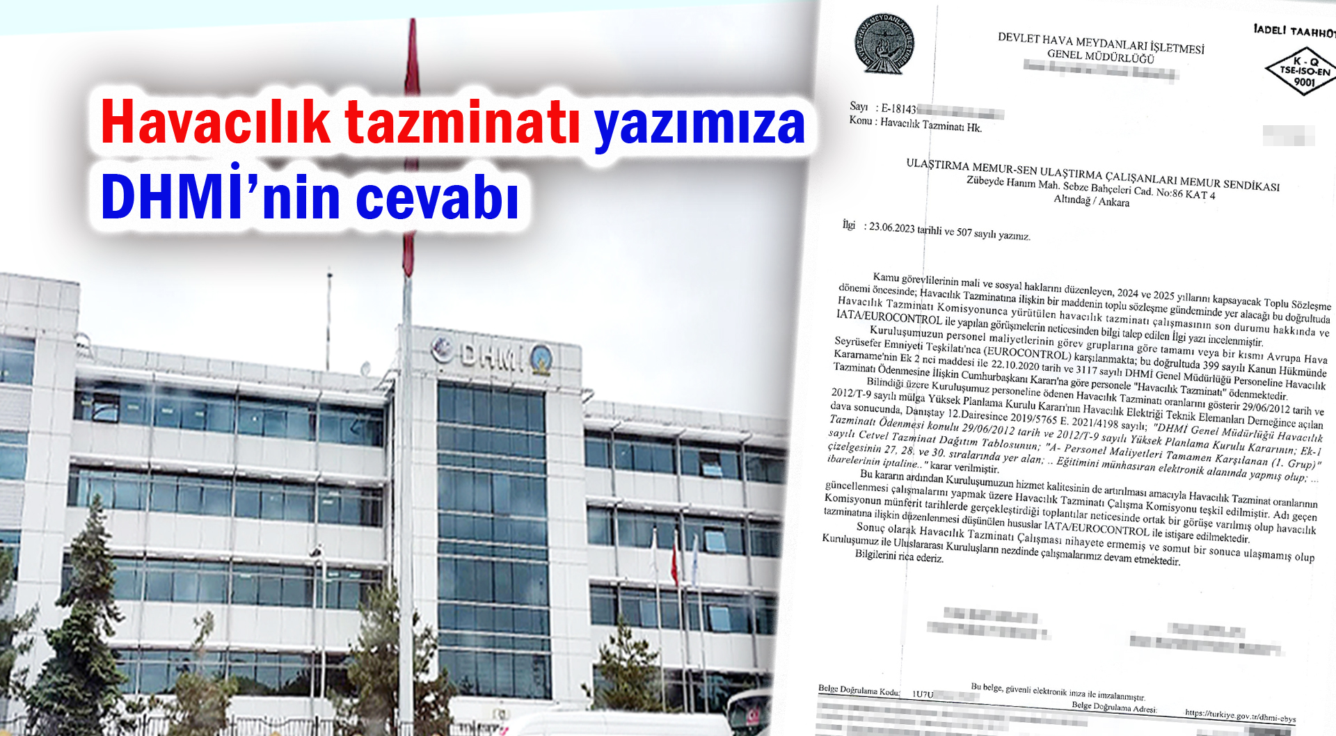 Havacılık tazminatı yazımıza DHMİ’nin cevabı